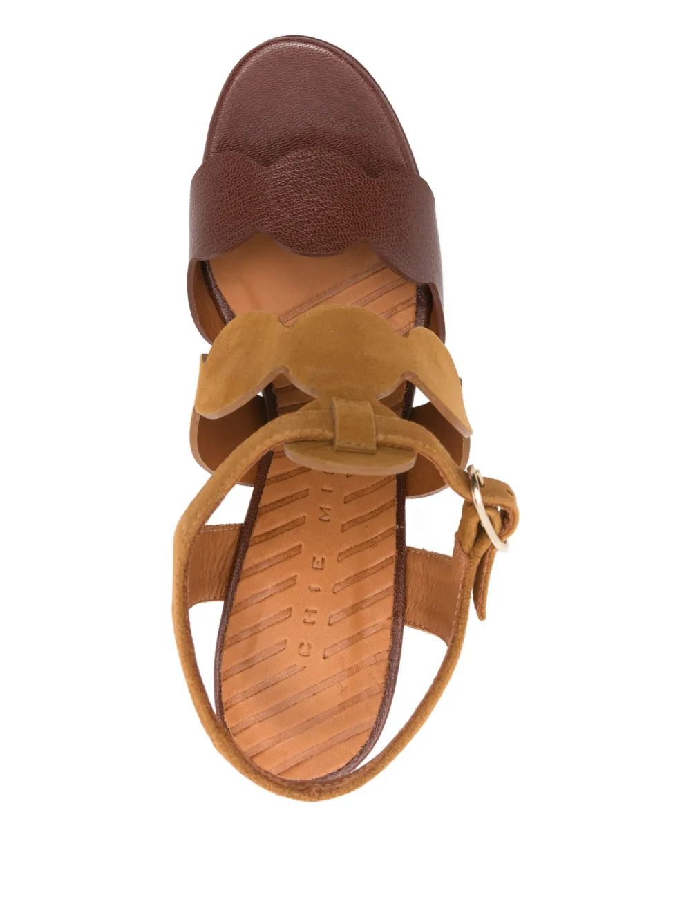 Chie Mihara Caliga scalloped strap sandals Bruin