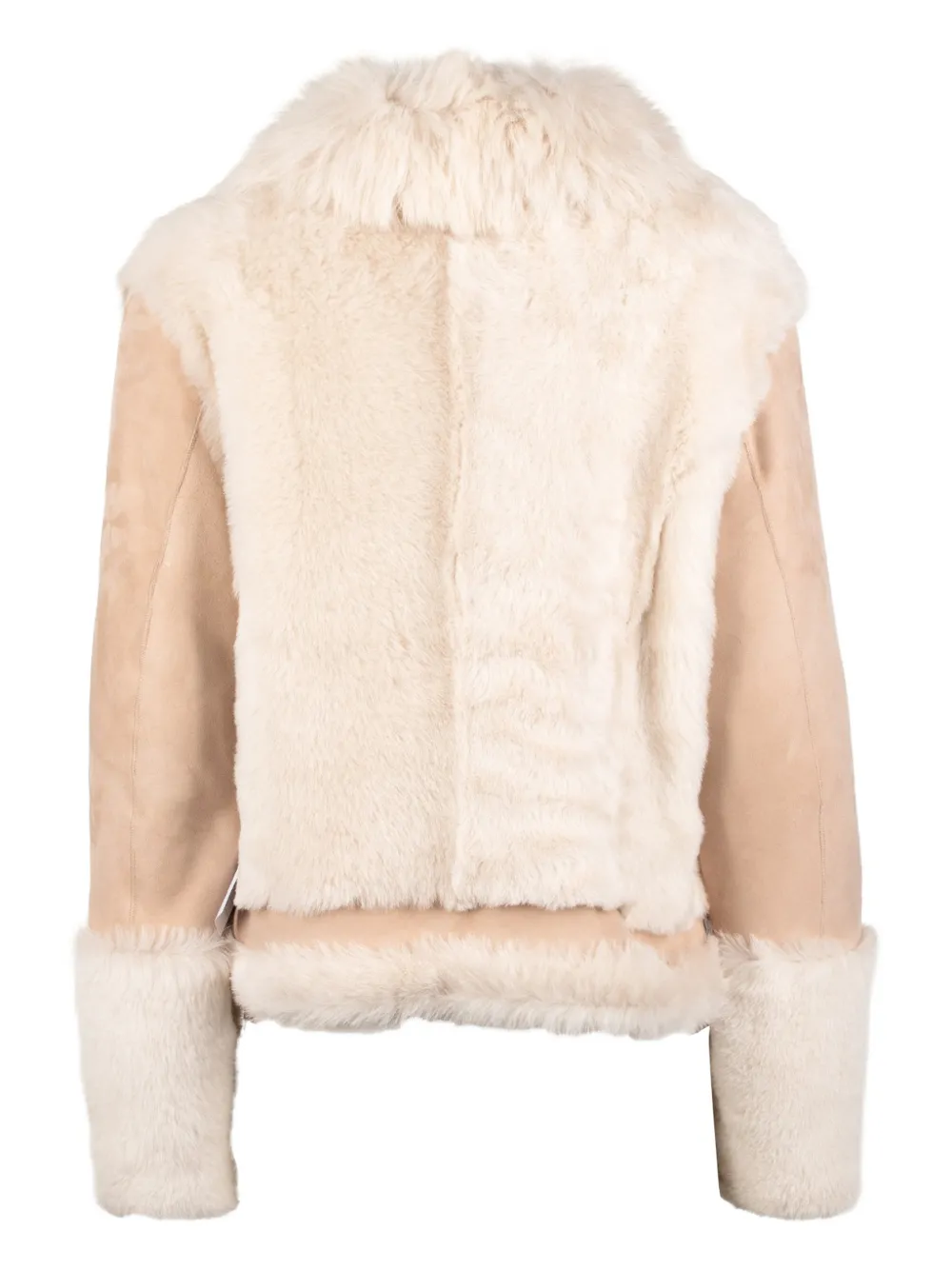 Hiso Soul Shearling Panelled Jacket In Neutral