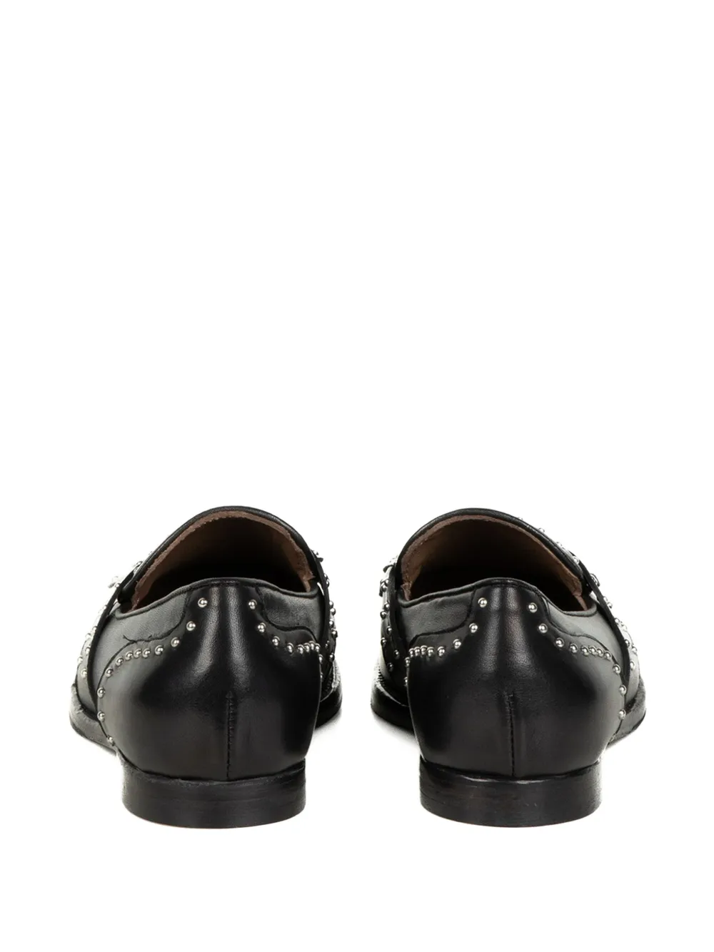 Delduca Loafers met franje en studs Zwart