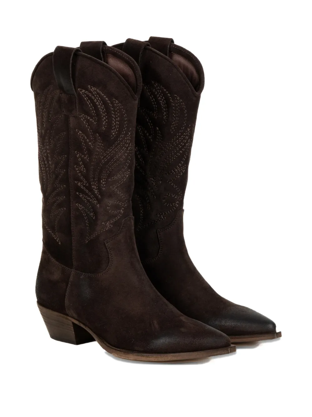 LEMAIRE Laarzen met borduurwerk Bruin