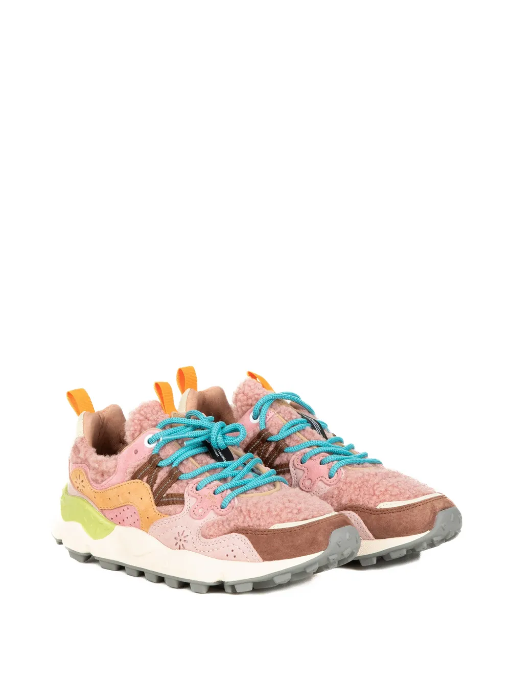 Flower Yamano 3 panelled sneakers - Roze