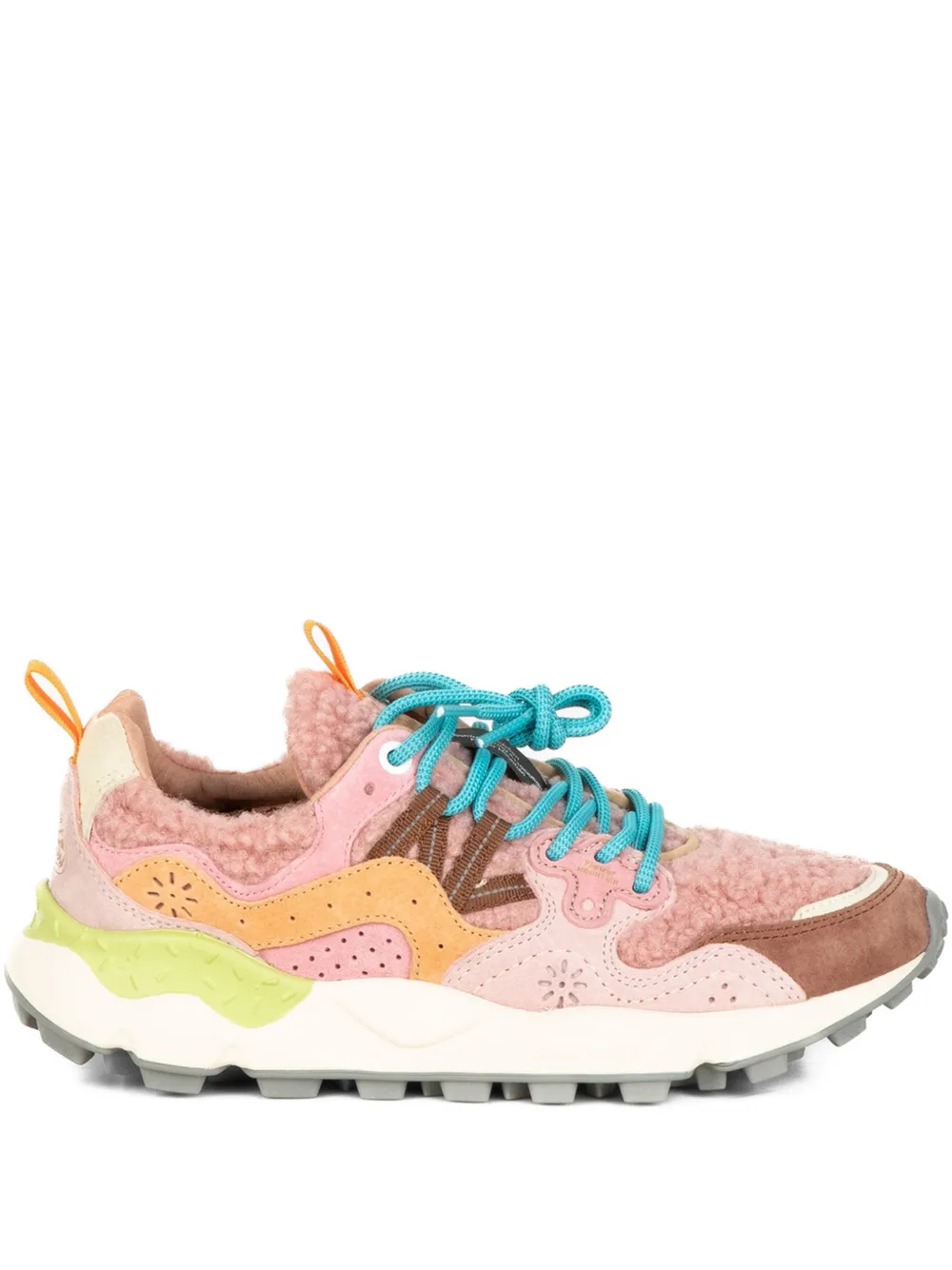 Flower Yamano 3 panelled sneakers - Rosa