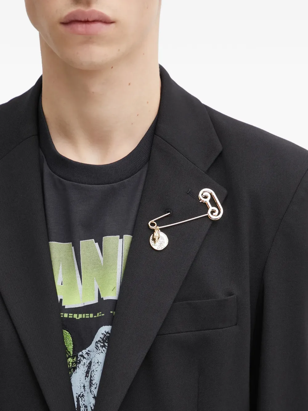 Aries Blazer met speld detail Zwart