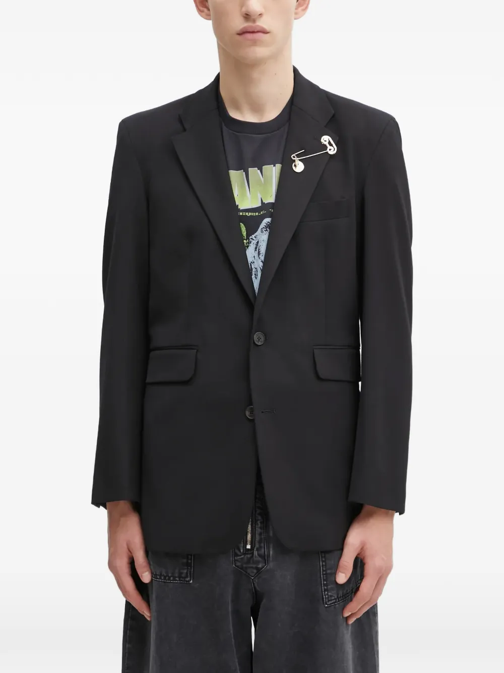 Aries pin-detail blazer | Black | Image 1
