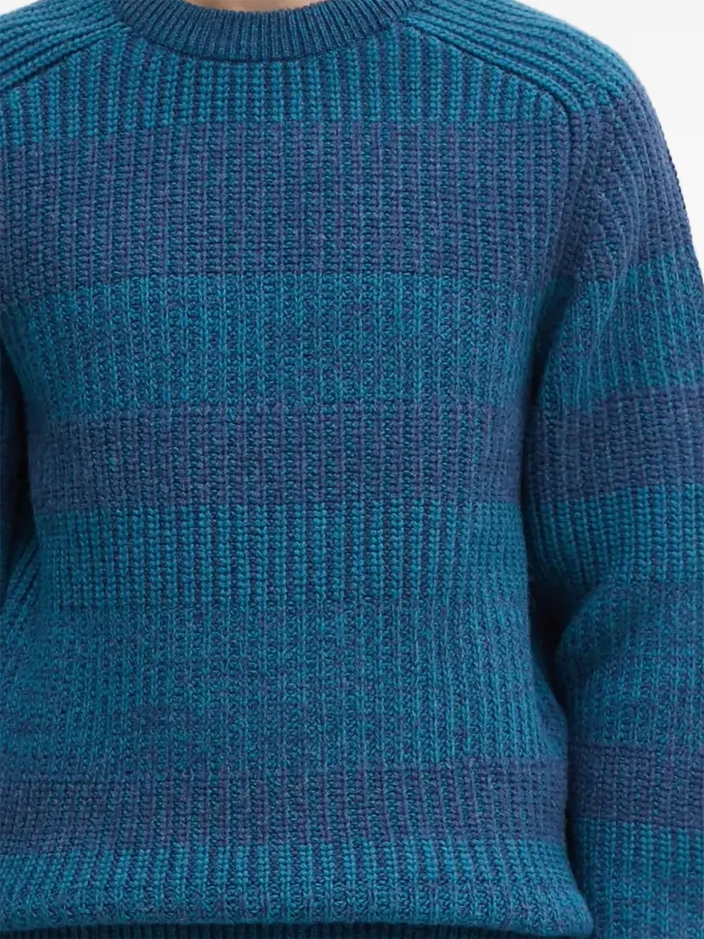  Barbour Saddle Striped Crew-neck Sweater - Blue 