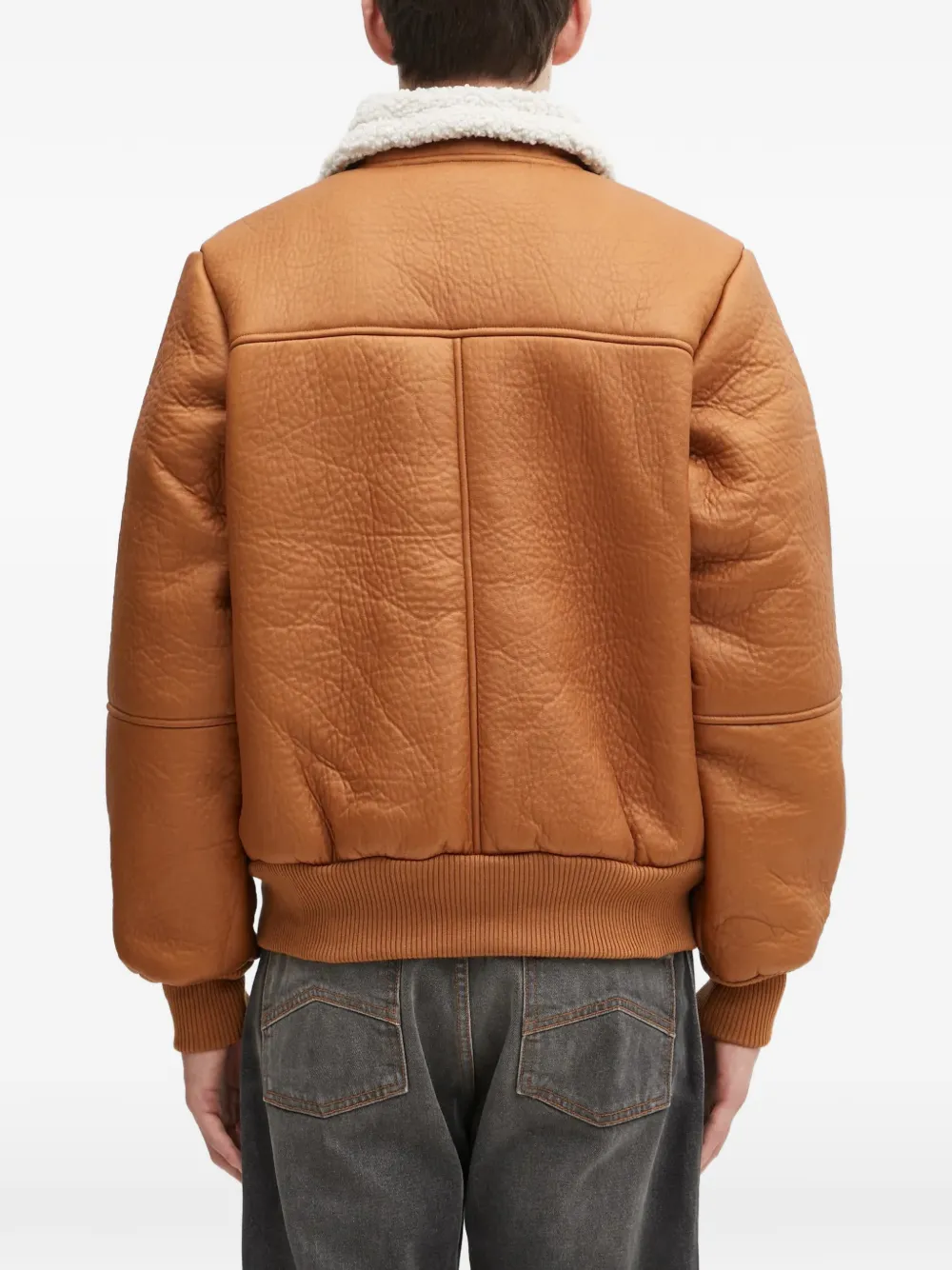Alpha Industries Jack met lammy kraag en rits Bruin