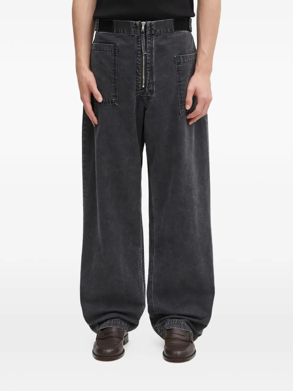 Aries zip-fastening jeans - Schwarz