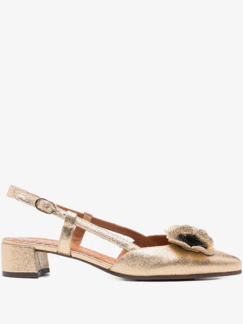 Chie Mihara flower heeled pumps