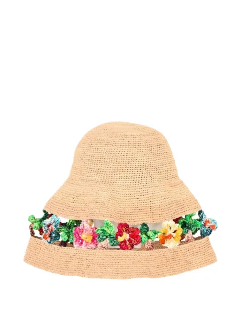 Alanui Sea Nomad floral-appliqué hat
