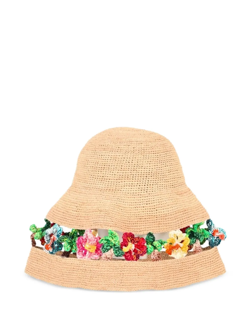 Alanui Sea Nomad floral-appliqué hat - Toni neutri