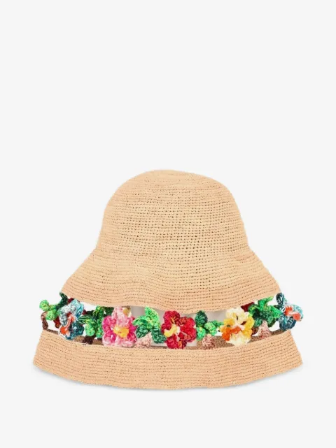 Alanui Sea Nomad floral-appliqué hat
