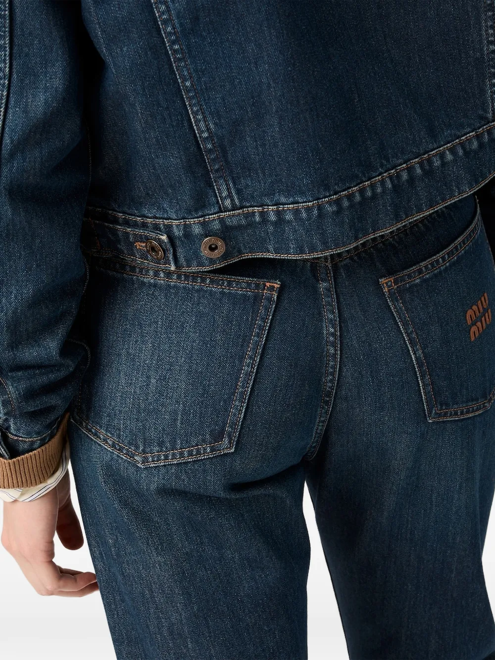 Miu Jeans met vijf zakken Blauw