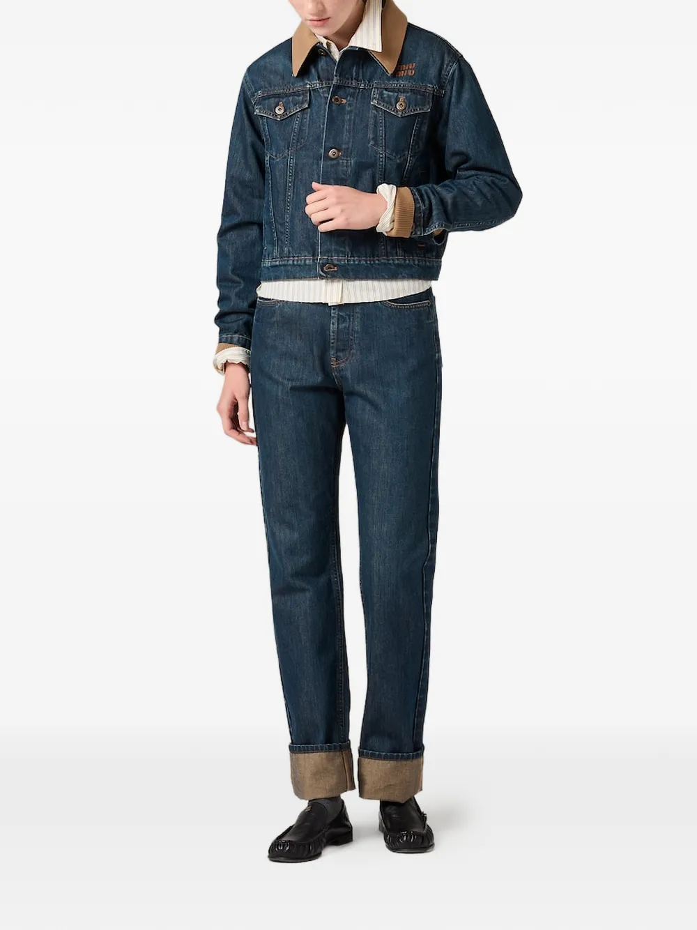 Miu Jeans met vijf zakken Blauw
