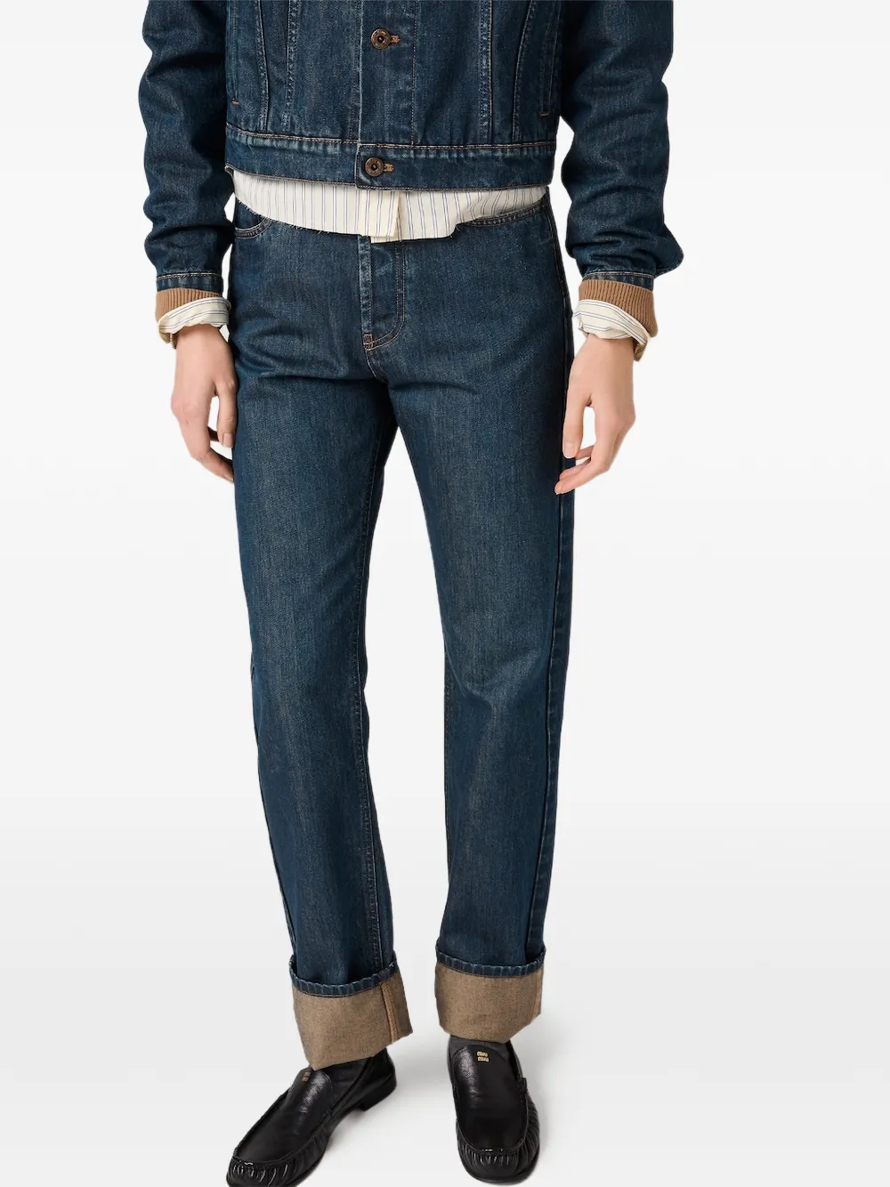 Miu Jeans met vijf zakken Blauw