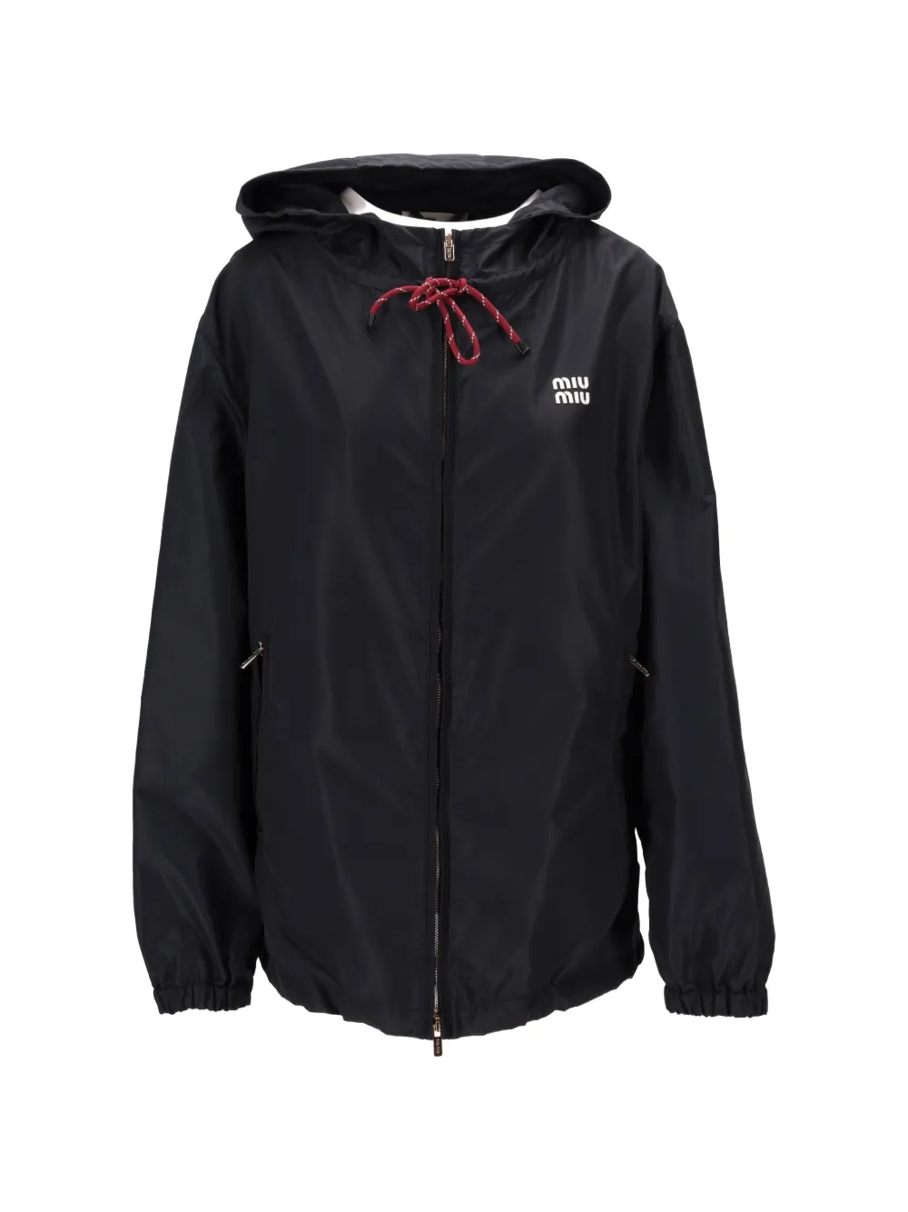 Miu Miu hooded zipped jacket - Nero