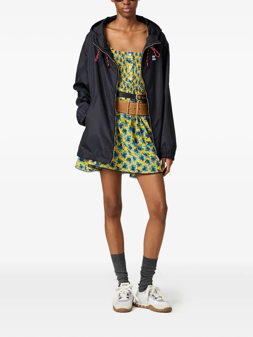 Miu Jack met capuchon Zwart