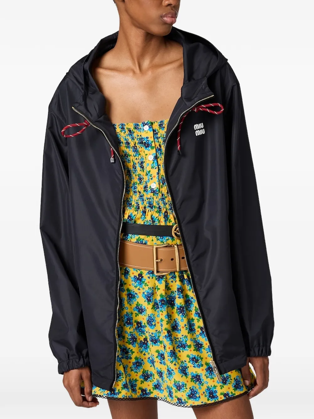 Miu Jack met capuchon Zwart