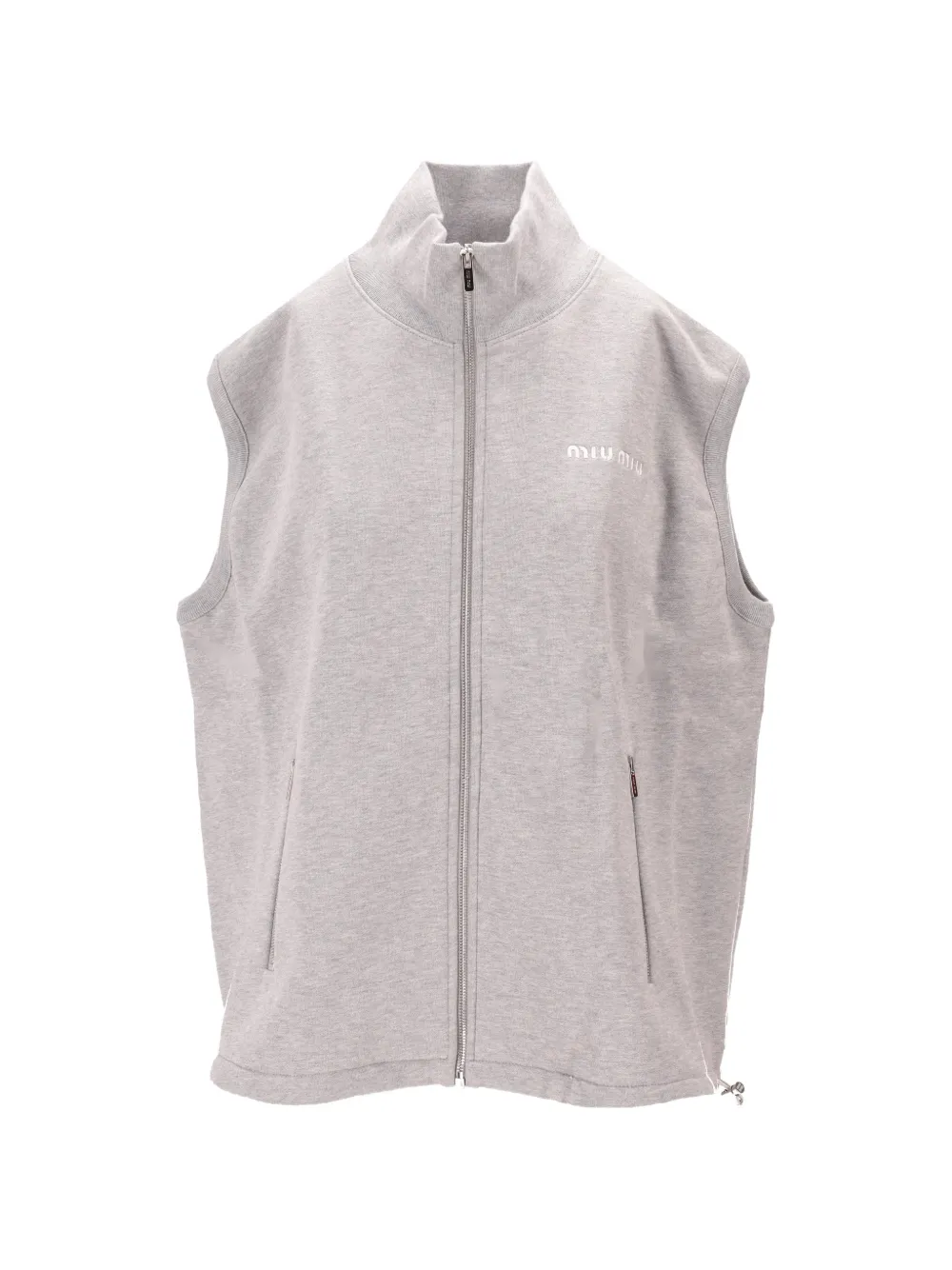 Miu Miu zipped sleeveless sweatshirt - Grau