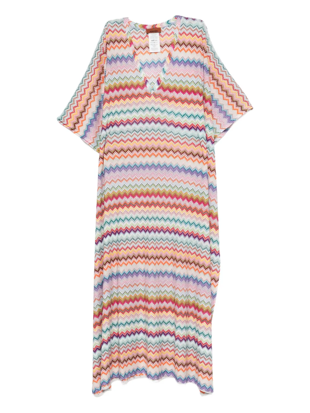 Missoni chevron V-neck maxi dress - Toni neutri