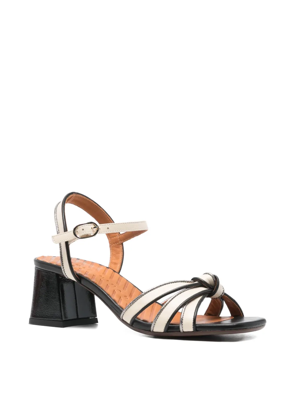 Chie Mihara knot strapped heeled sandals Beige
