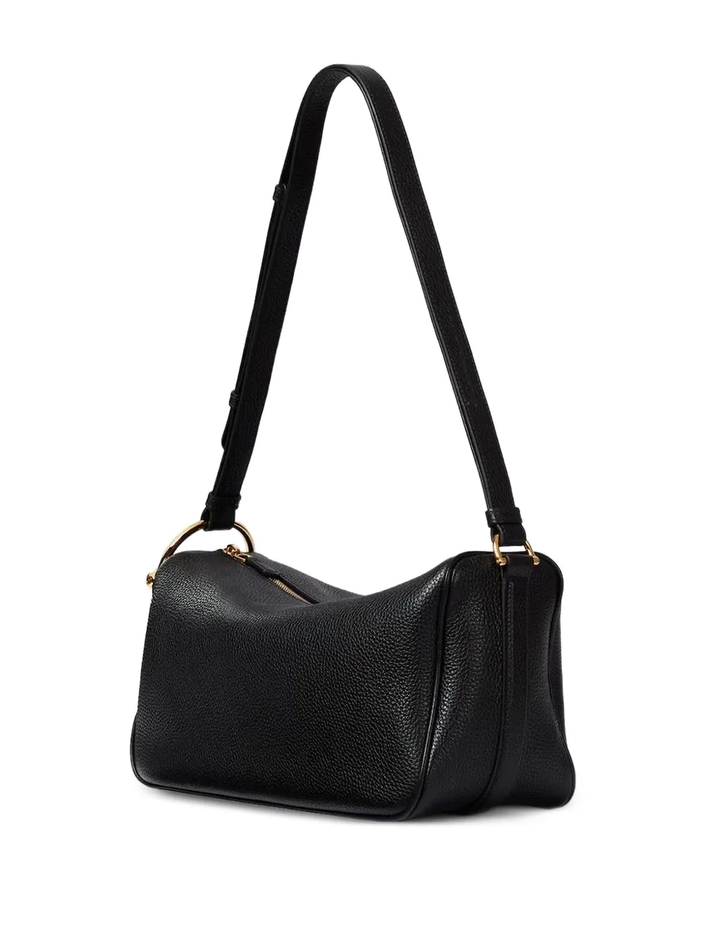 Gucci Medium Half Horsebit schoudertas van bewerkt leer Zwart