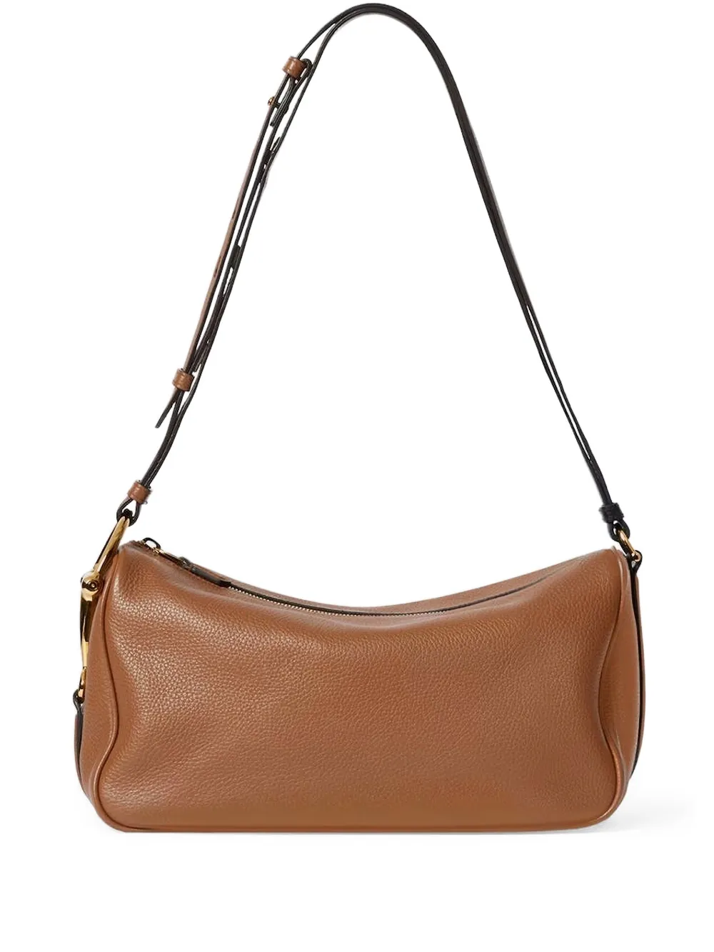 Gucci Mittelgroße Half Horsebit Schultertasche aus gekörntem Leder - Braun