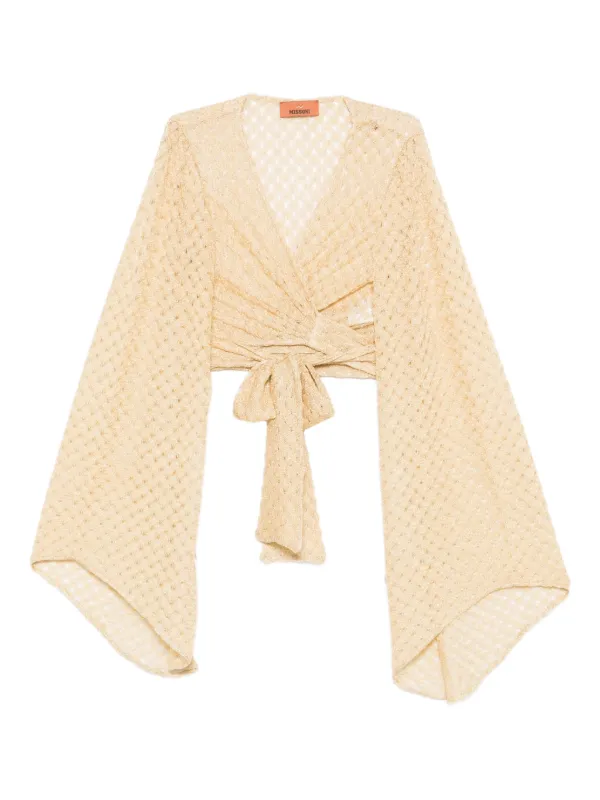 Missoni Tie-front Crop Top in Yellow