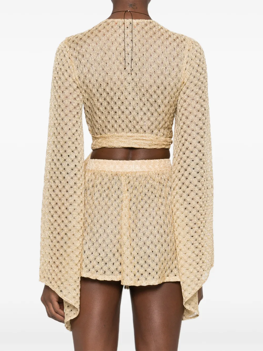 Missoni Cropped top met gestrikte voorkant Geel