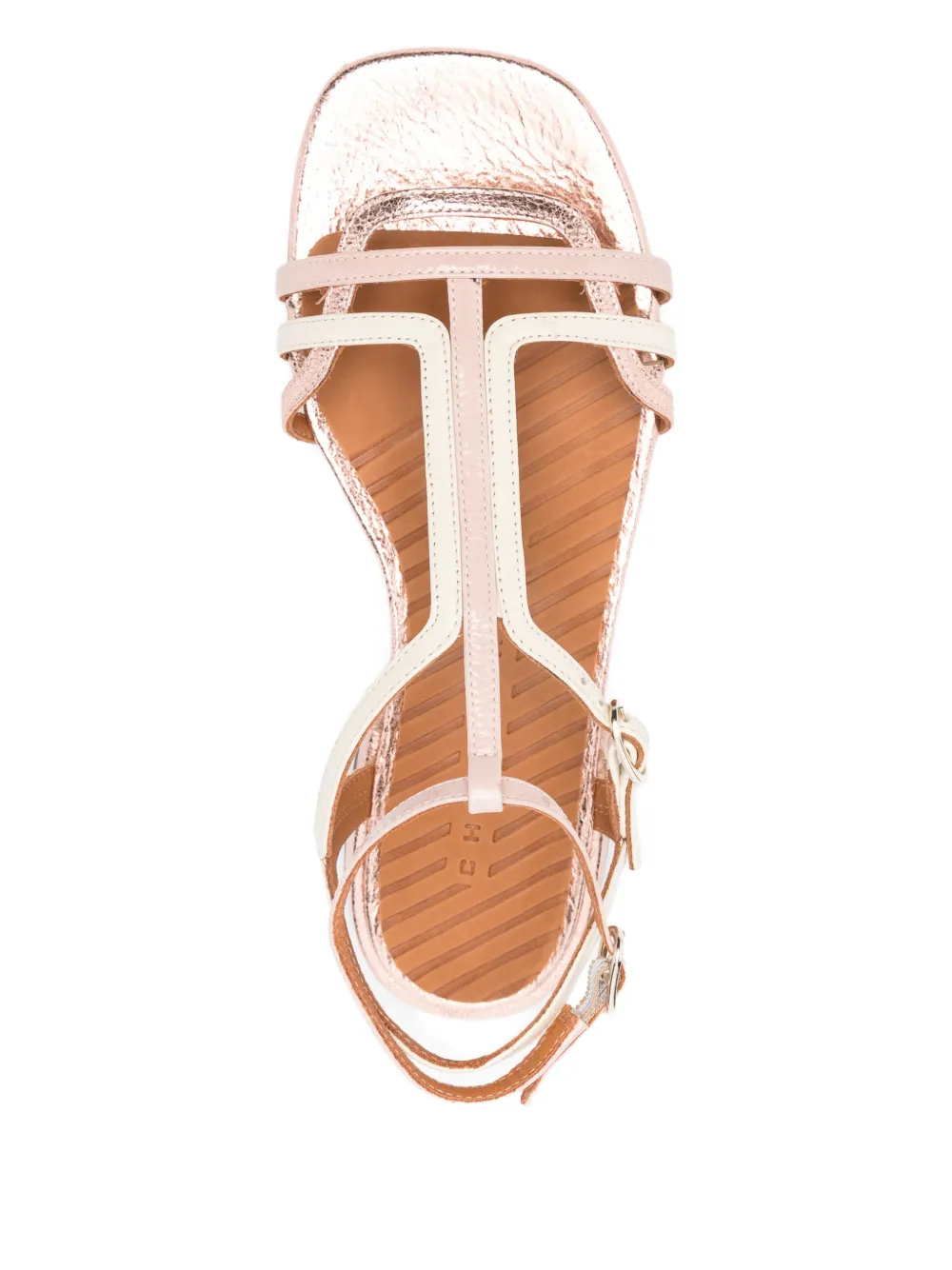 Chie Mihara strappy buckled flat sandals Roze