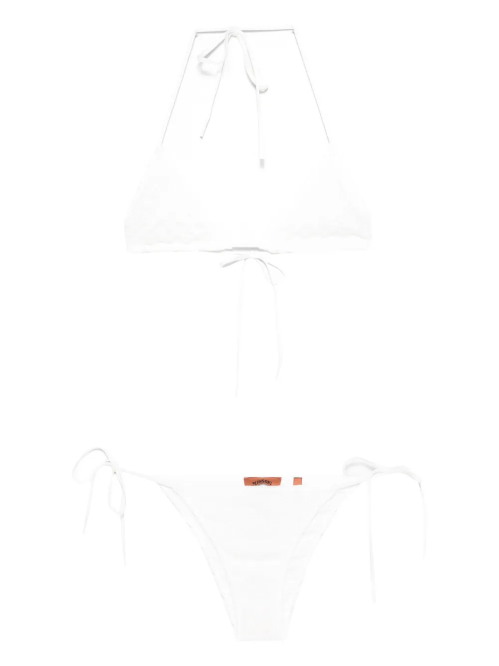 Missoni tie iridescent bikini - Bianco