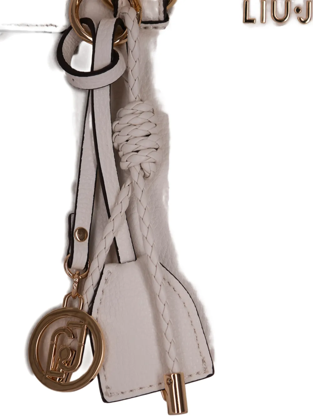 Liu •jo Braided-handle Charm-detail Tote Bag In Neutral