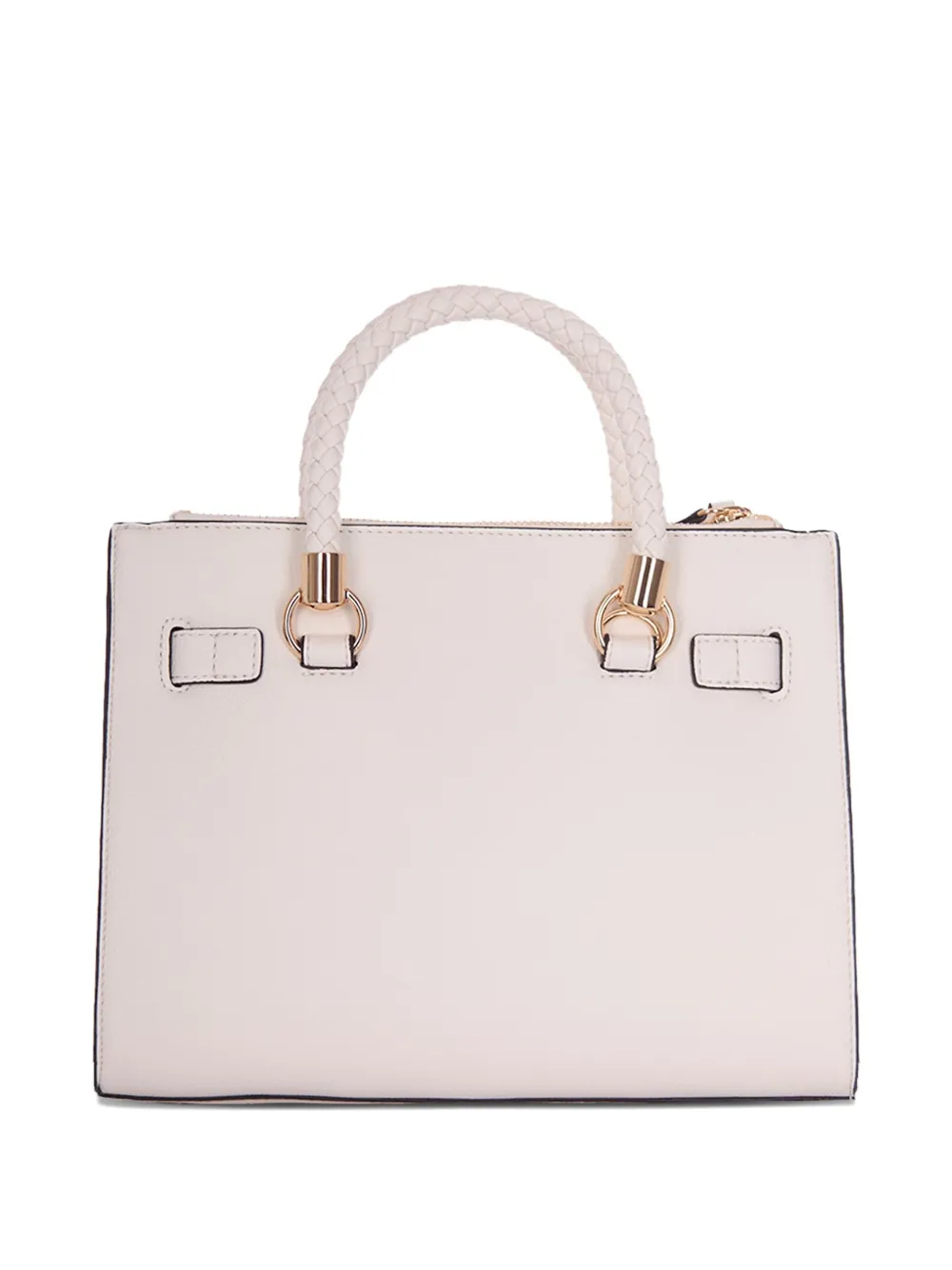 LIU JO braided-handle charm-detail tote bag - Beige