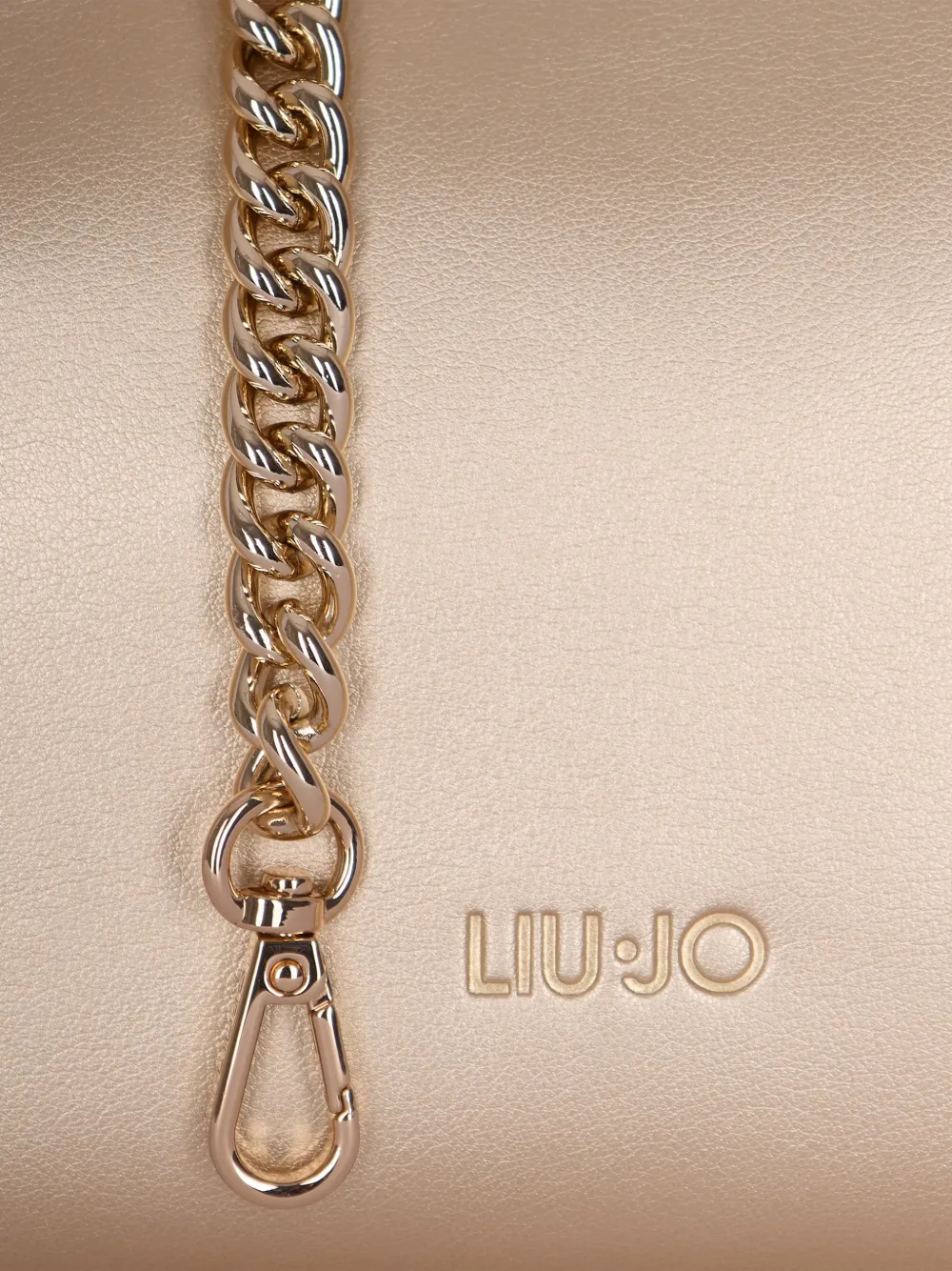 LIU JO Schoudertas met logodetail en rits aan de bovenzijde Beige