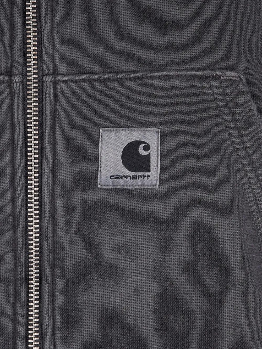 Carhartt Washed-out Zip-up Hoodie In Gray