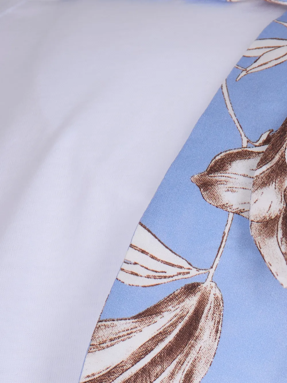 Floral-Sleeve T-Shirt