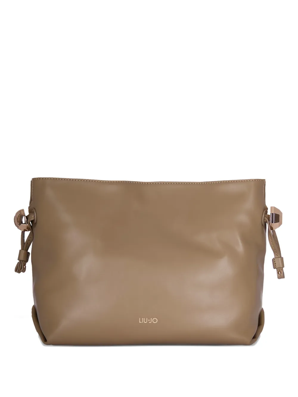 LIU JO logo-detail zip-top shoulder bag - Nude