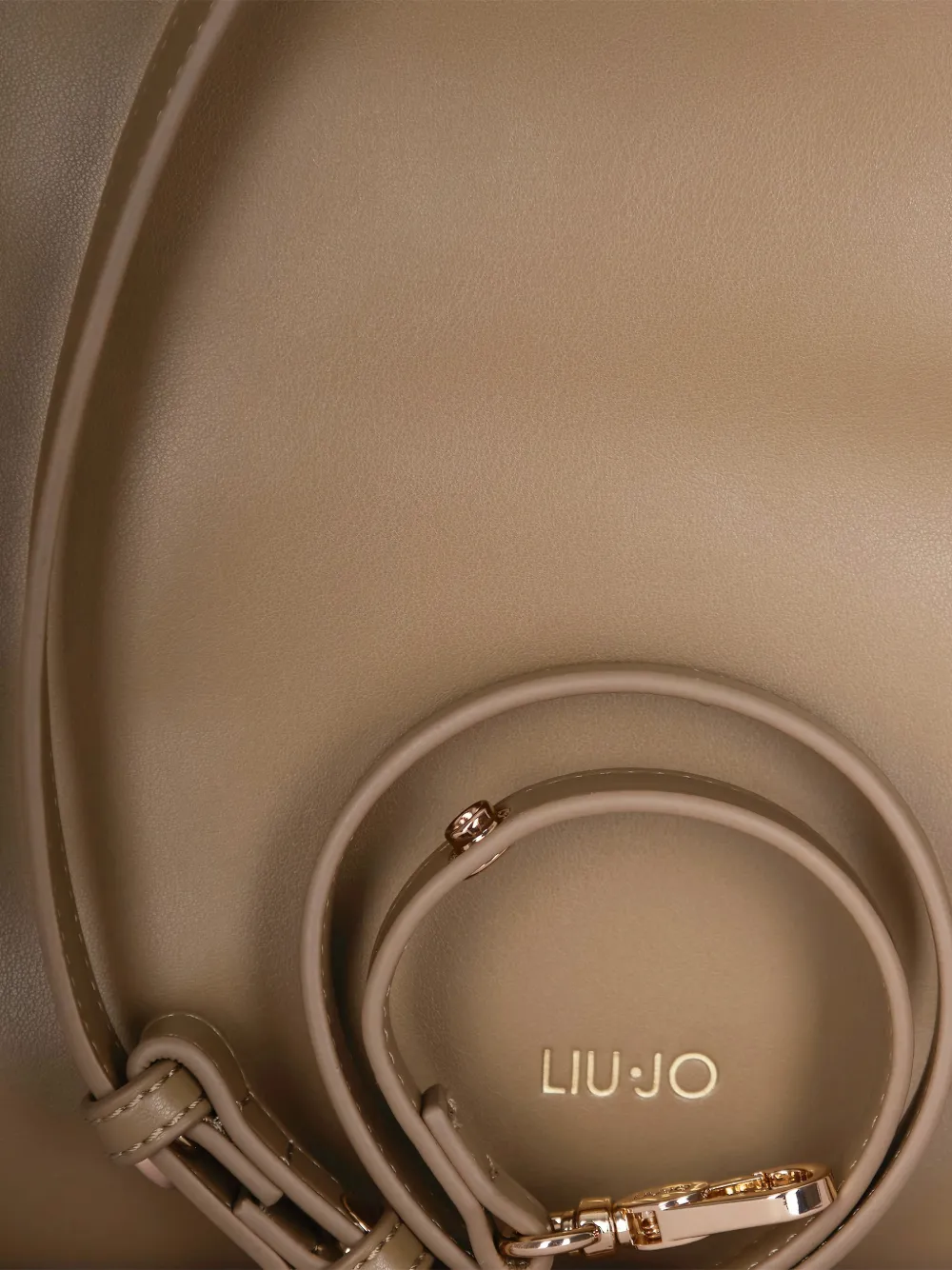 LIU JO Schoudertas met rits en logo Beige
