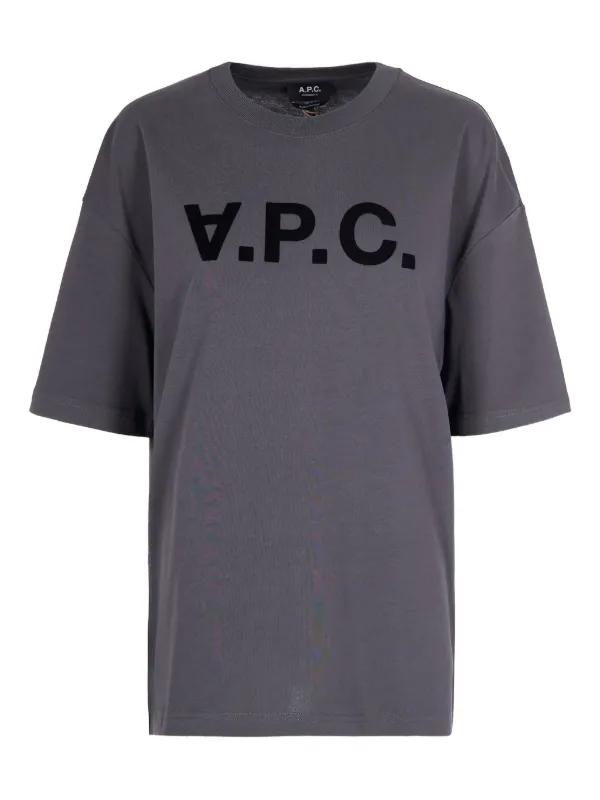 A.P.C. ロゴ Tシャツ ダークグレーM A.P.C. ロゴ Tシャツ | グレー | FARFETCH JP