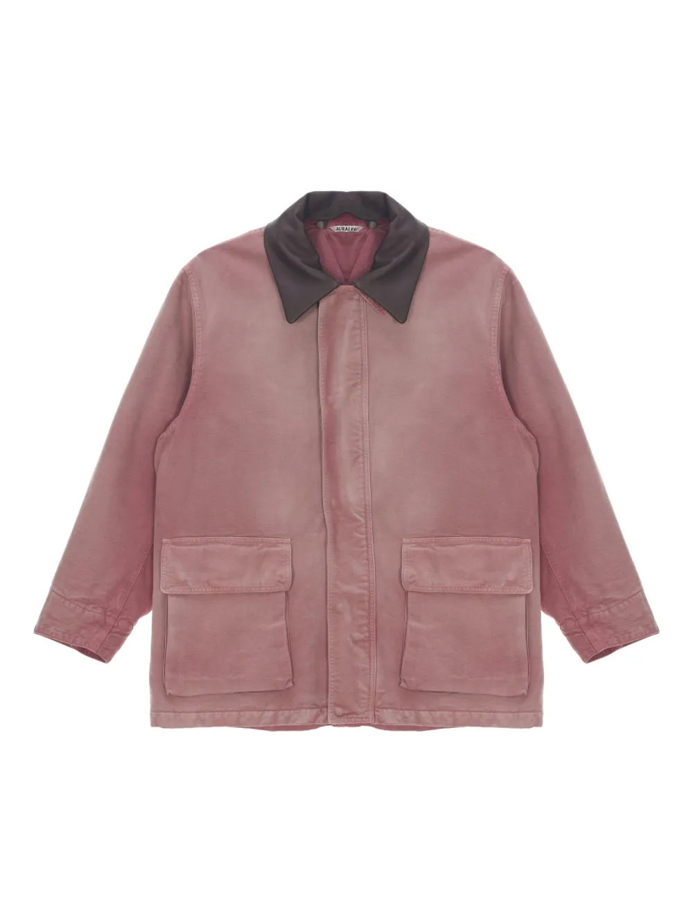 Auralee Contrasting-collar Jacket In Pink