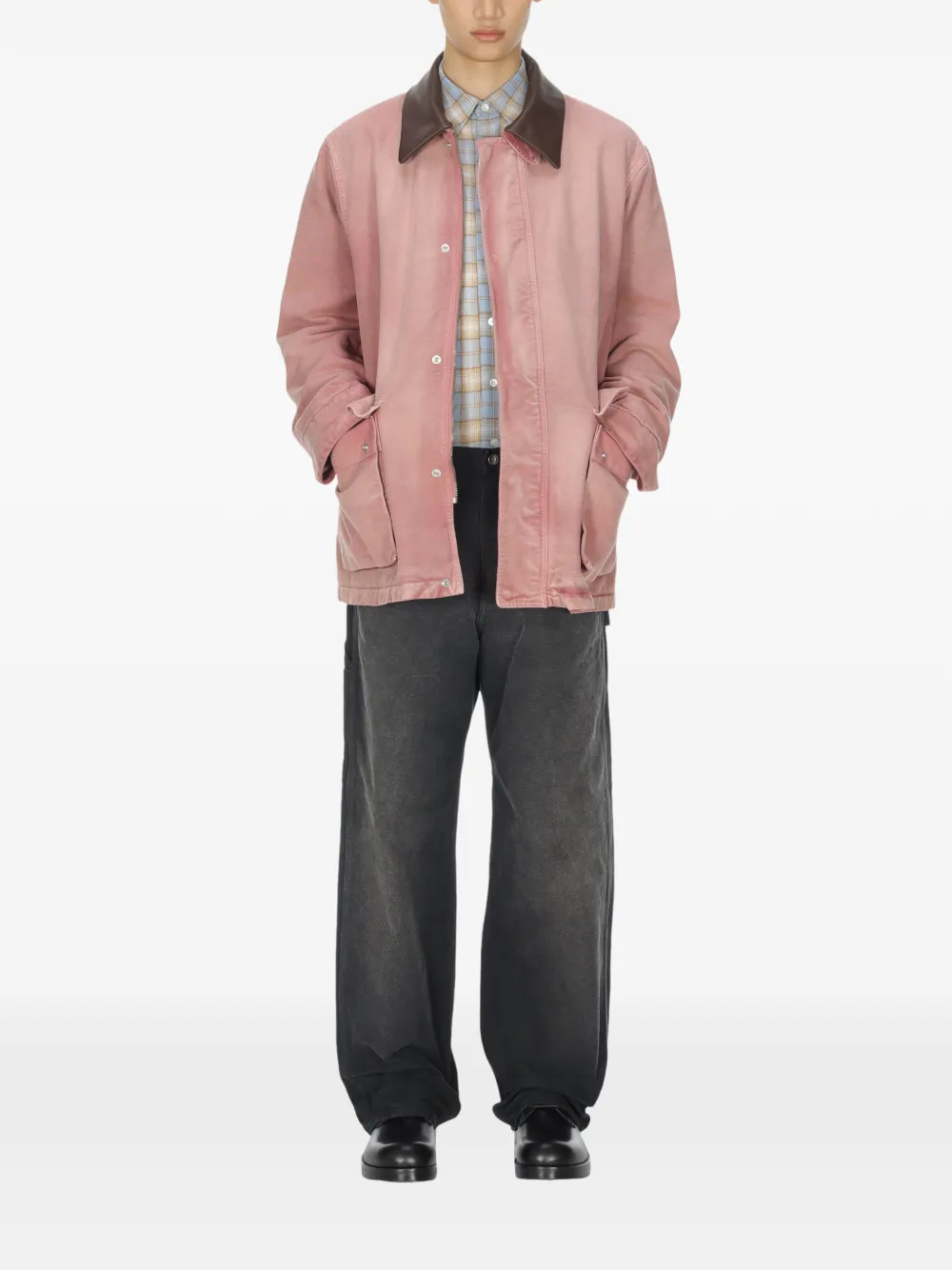 Auralee contrasting-collar jacket | Bomber Jackets | Image 2