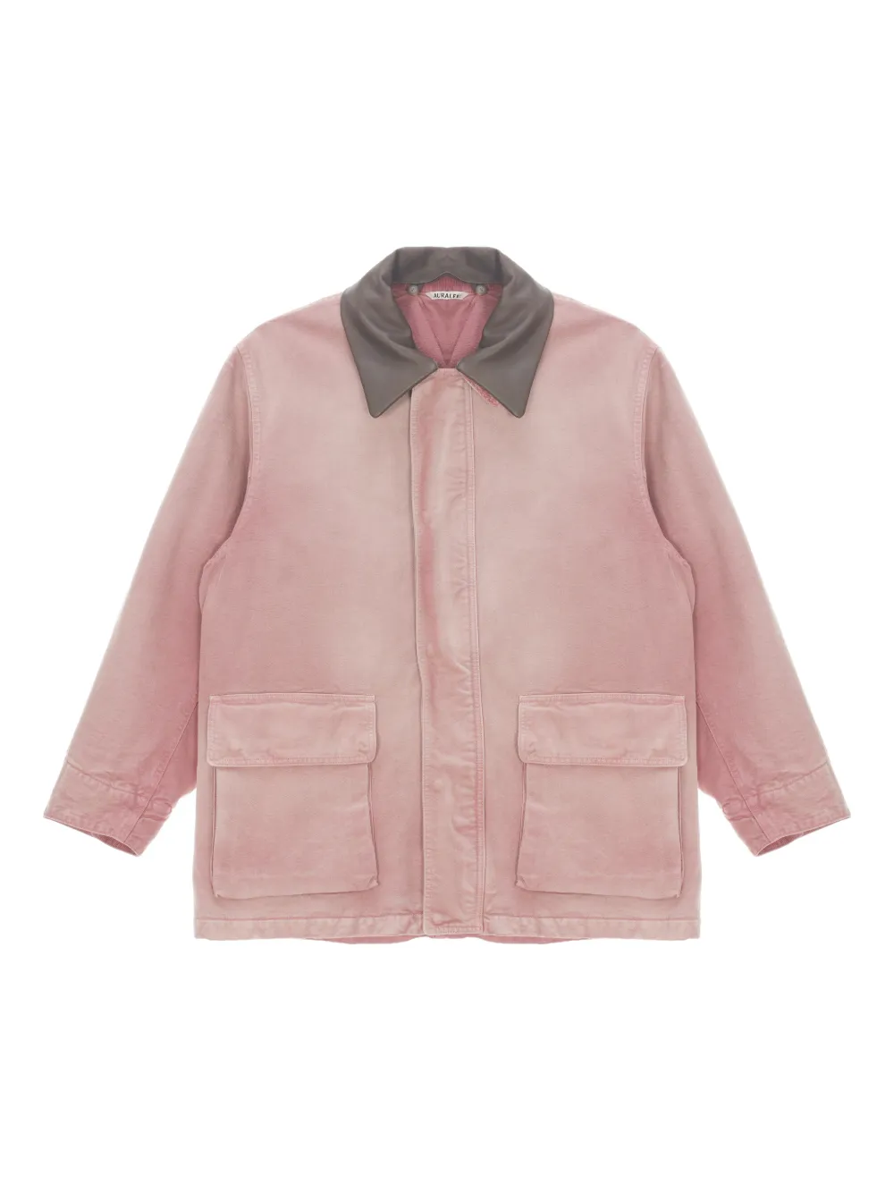 Auralee Giacca con collo a contrasto - Rosa