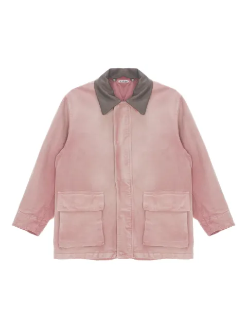 Auralee contrasting-collar jacket