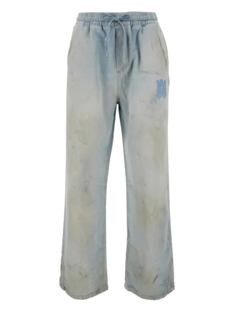 AMIRI drawstring appliqué wide-leg jeans