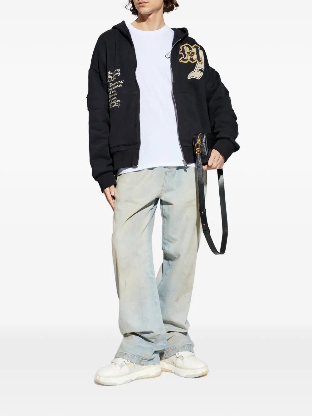 AMIRI Jeans met trekkoord en wijde pijpen Blauw