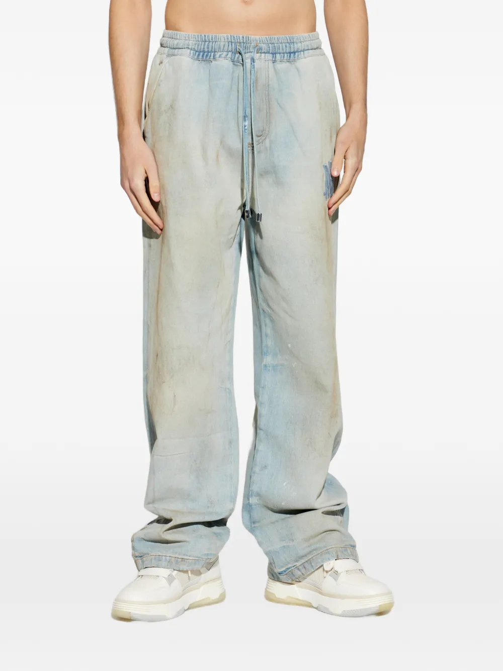 AMIRI Jeans met trekkoord en wijde pijpen Blauw