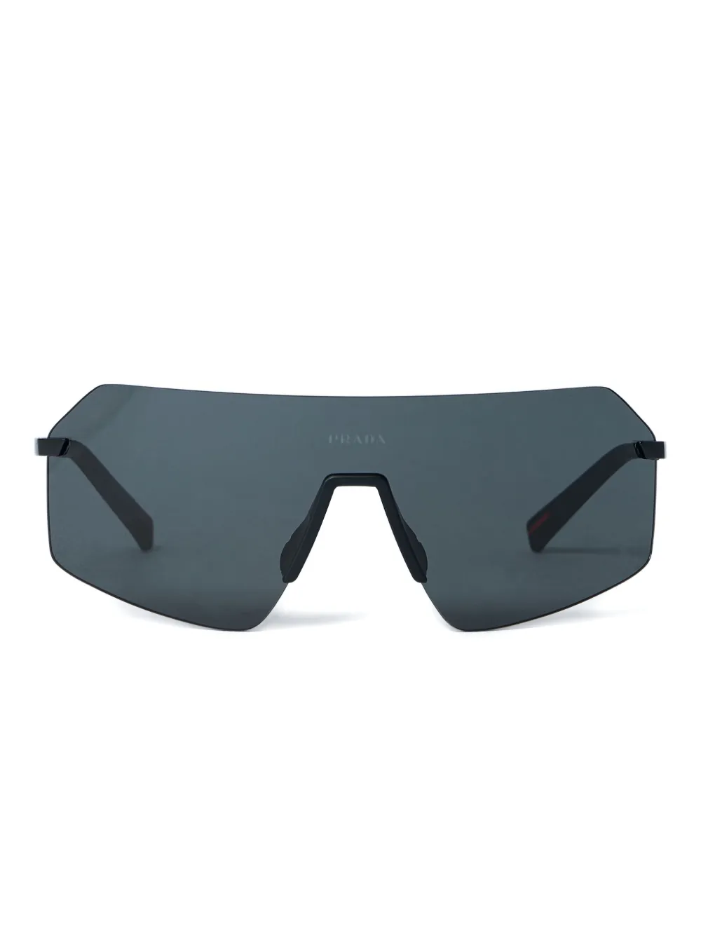 Prada Linea Rossa shield integrated nose pads sunglasses | Grey | Image 1