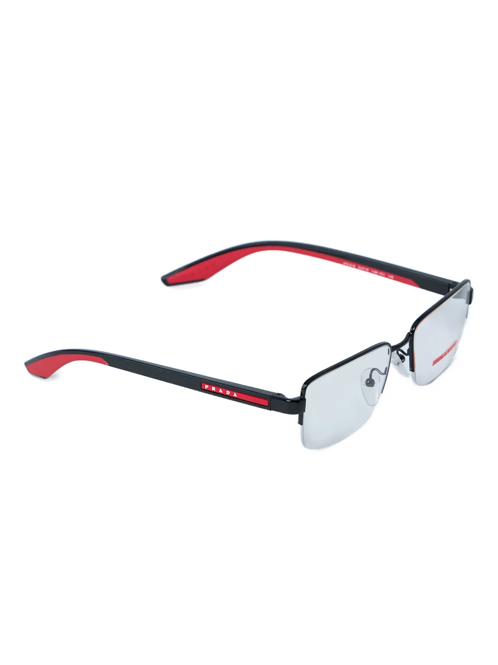 Prada Linea Rossa semi-rimless rectangle-frame glasses | Men | Image 2
