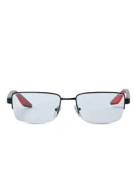 Prada Linea Rossa semi-rimless rectangle-frame glasses