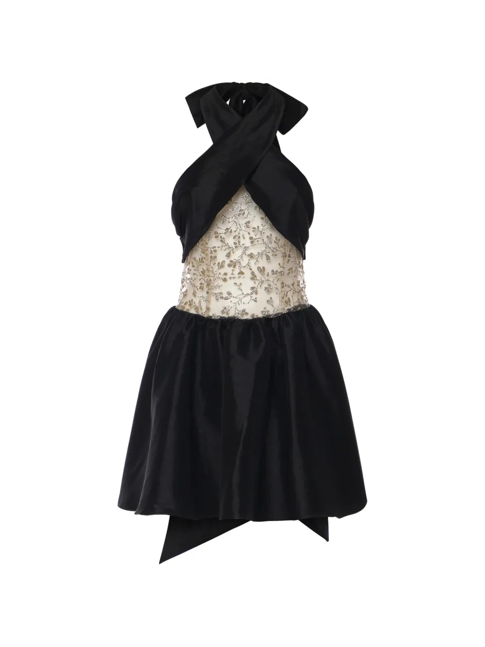 For Love And Lemons criss-cross mini dress - Nero