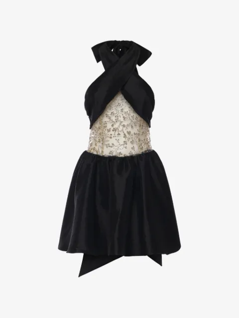 For Love And Lemons vestido corto con tiras cruzadas